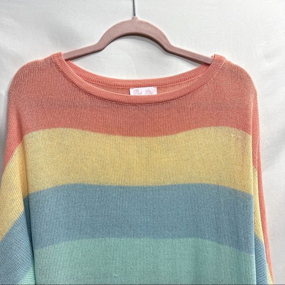 Pink Lily Multicolor light weight sweater Large - Picture 2 of 10